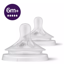 Avent Соска силиконовая Natural Response быстрый поток 6+ 2шт