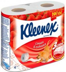 Kleenex Бумага туалетная Сочная Клубника 3сл 4рул