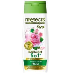 Прелесть БИО Бальзам для Поврежденных и Секущихся Волос с Гидролатом Розы 5в1 250мл