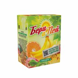 БЕРИ и ПЕЙ Нектар Мультифруктовый { с 3-х лет } 0,2л