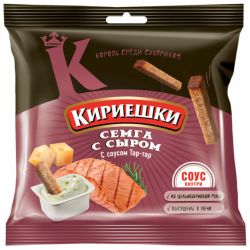 Кириешки Сыр-Семга + тартар соус 85г Кириешки Сыр-Семга + тартар соус 85г