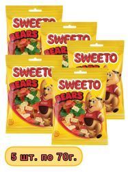 SWEETO Мармелад Жевательный Мишки 70г-5шт