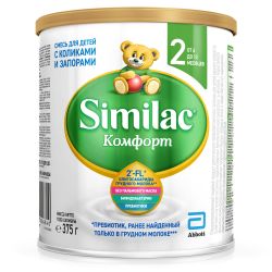 SIMILAC Комфорт 2 Профилактическая Смесь от Колик и Запоров {с 6 мес} с Олигосахаридами Грудного Мол 375г. SIMILAC Комфорт 2 Профилактическая Смесь от Колик и Запоров {с 6 мес} с Олигосахаридами Грудного Мол 375г.