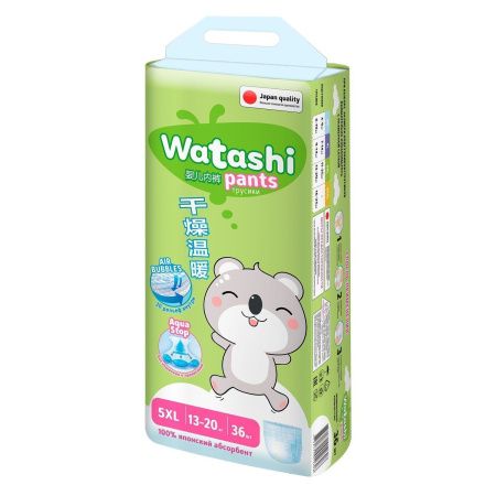 Watashi Трусики - Подгузники для детей XL (36шт) 13-20кг