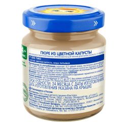 БАБУШКИНО ЛУКОШКО Пюре Цветная Капуста {с 4 мес} ГА, б/сах., б/соли 100г