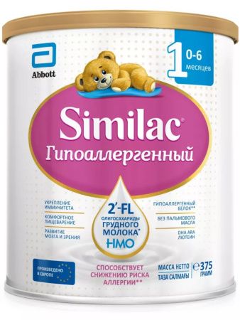 SIMILAC ГА 1 Гипоаллергенная Смесь с Олигосахаридами Грудного Молока {с рождения} 375г