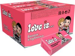 Жев.Конфета LOVE IS Клубника (12 25гр) 300гр