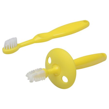 Roxy Kids Набор зубная щётка и щётка-массажёр (цвет жёлтый)