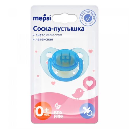Mepsi Пустышка латексная анатомическая 0+