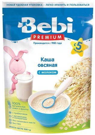 BEBI PREMIUM Каша Овсянка без Молока {с 5 мес.} 200г