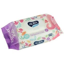 Aura Ultra Comfort Детские Влажные салфетки с крышкой 200шт