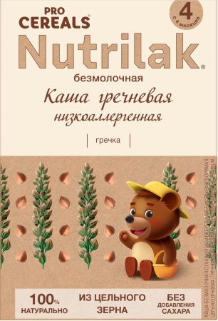 NUTRILAK Premium Каша PROCEREALS Гречневая Цельнозерновая Низкоаллергенная без Молока {с 4 мес} 200г