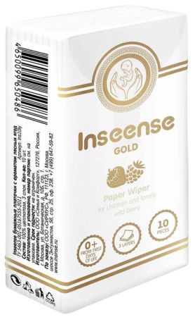 Inseense Платочки бумажные 3 слоя 10шт (лесные ягоды) 10шт/бл