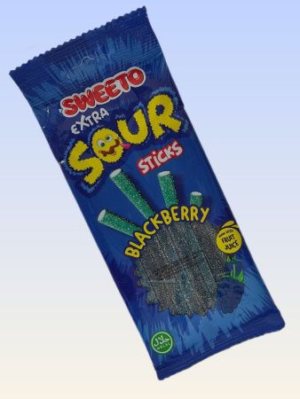 SWEETO Мармелад Жевательный Супер Кислые Палочки Ежевика 75г