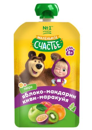 МАША и МЕДВЕДЬ Пюре Яблоко Мандарин Киви Маракуйя {с 5 мес} (Гуалапак) 85г