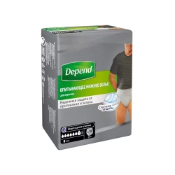 Depend Бельё Впитывающее для Мужчин L/XL размер (48-54) 9шт