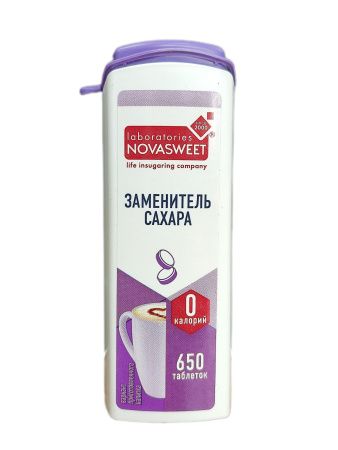 NOVASWEET Заменитель Сахара в Таблетках (квадратный дозатор) 650 табл