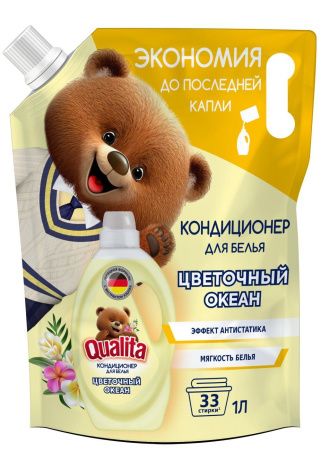 Qualita Кондиционер для белья Цветочный Океан {Дой-Пак} 25 стирок 1л