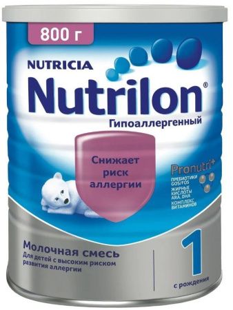 NUTRILON Гипоаллергенный 1 (800г) Смесь {с рождения} снижает риск развития Аллергии 800г.