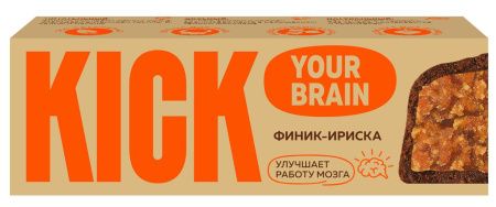 KICK YOUR BRAIN Батончик Финиковый со Вкусом Карамели в Шоколаде 45гр