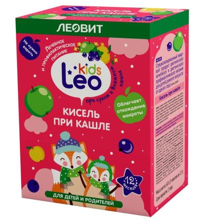 Leo Kids Кисель При Кашле для детей ранненого возраста от 1 года (5 пакетов 12г) 60гр