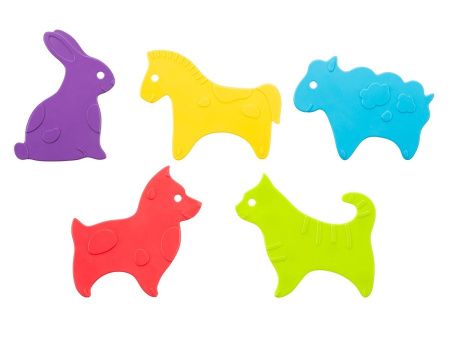 Roxy Kids Антискользящие мини-коврики для ванны Animals 5шт