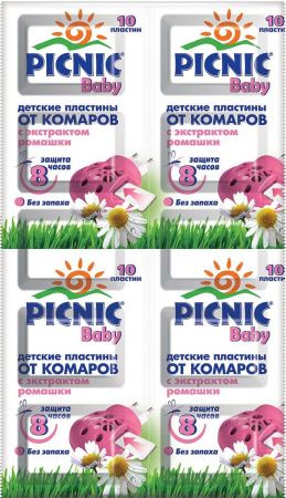 Picnic Baby Пластины от Комаров {с 12 мес} (48шт в блоке) 10 шт