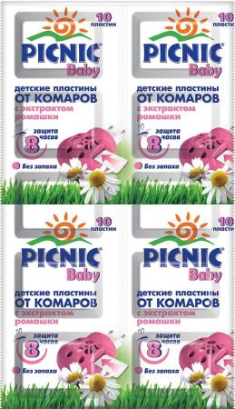 Picnic Baby Пластины от Комаров 10 шт 12+