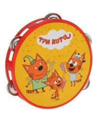 Играем Вместе Игрушка музыкальная Бубен Три Кота Играем Вместе Игрушка музыкальная Бубен Три Кота