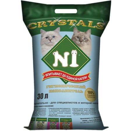 Наполнитель N1 Crystals Силикагель 30 л