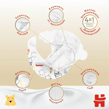 Huggies Elite Soft Подгузники 2 {82шт} 4-6кг