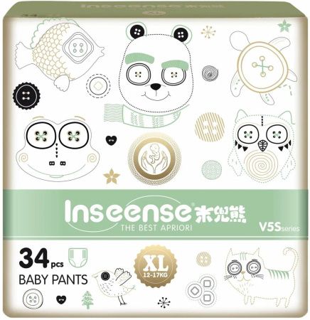 Inseense Трусики-Подгузники Comfort Super тонкие V5S ХL (34шт) (салатовая) 12-17 кг