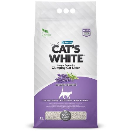 Cats White Lavender комкующийся с нежным ароматом лаванды (5л),