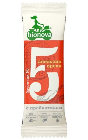 BIONOVA N5 Батончик Фруктово-Ореховый с Апельсином 35 гр