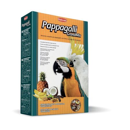 Padovan Корм GRANDMIX Pappagalli комплексный/основной для крупных попугаев 600г