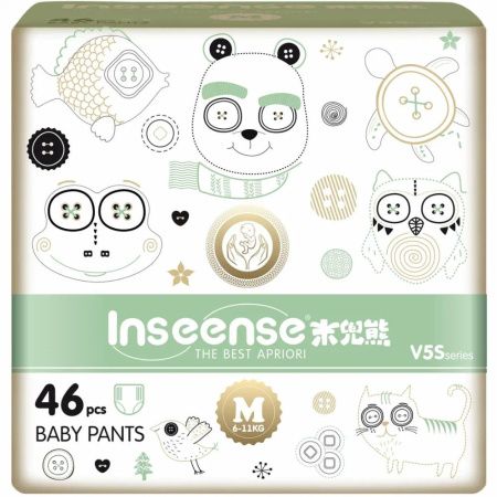 Inseense Трусики-Подгузники Comfort Super тонкие V5S M (46 шт) (салатовая) 6-11 кг