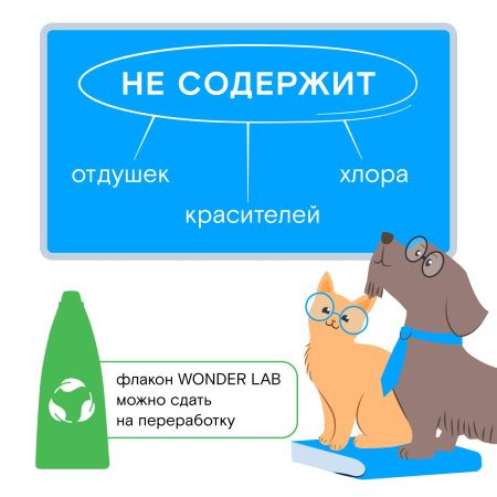 WonderLab Экосредство для Мытья Пола в Домах с Животными 1,1л