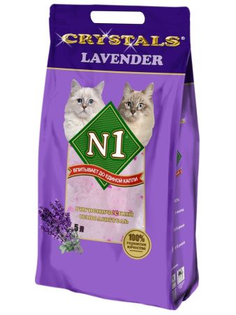 Наполнитель N1 Crystals LAVENDER Силикагель 5 л