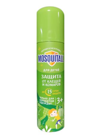 MOSQUITALL Аэрозоль Нежная Защита для Детей от Клещей {с 3 лет} 150мл - 2 шт.