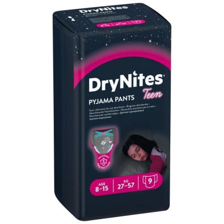 Huggies Dry Nites Трусики 8-15лет (9шт) для девочек 27-57кг
