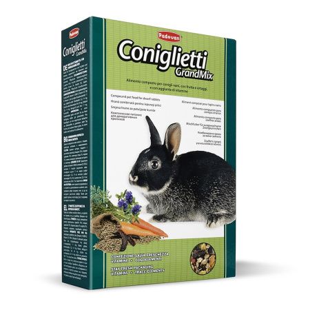 Padovan Корм GRANDMIX Coniglietti комплексный/основной для кроликов 850г