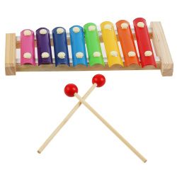 Буратино Игрушка музыкальная деревянная Металлофон Радуга