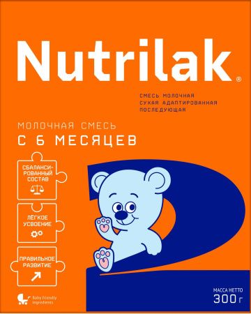 NUTRILAK 2 - Молочная Смесь {с 6 мес} 300г