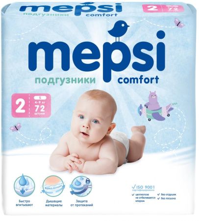 Mepsi Подгузники S (72шт) 4-9кг