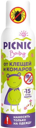 Picnic Baby Аэрозоль от Клещей и Комаров 125 см3 12+