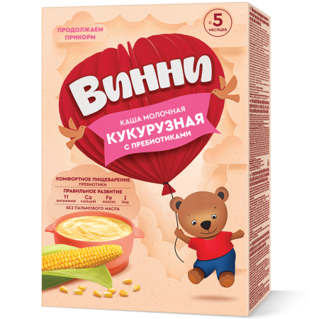 ВИННИ Каша Молочная Кукурузная с Пребиотиками {с 5 мес} 200г