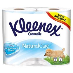 Kleenex Бумага туалетная Белая Natural 3сл 4рул