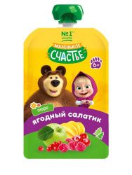 МАША и МЕДВЕДЬ Пюре Ягодный Салатик {с 5 мес} (Гуалапак) 85г-12шт