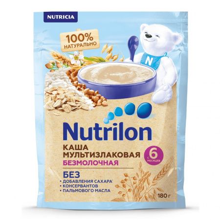 NUTRILON Каша Мультизлаковая {с 6 мес} без Молока Doy Pack 180г.