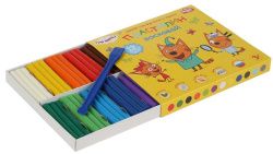 МультиАрт Пластилин восковой Три Кота 12 цв 180г